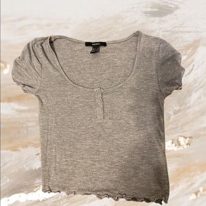 Forever 21 gray crop top